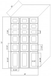 SnapVend 18-Door Locker - Varied Size Bays